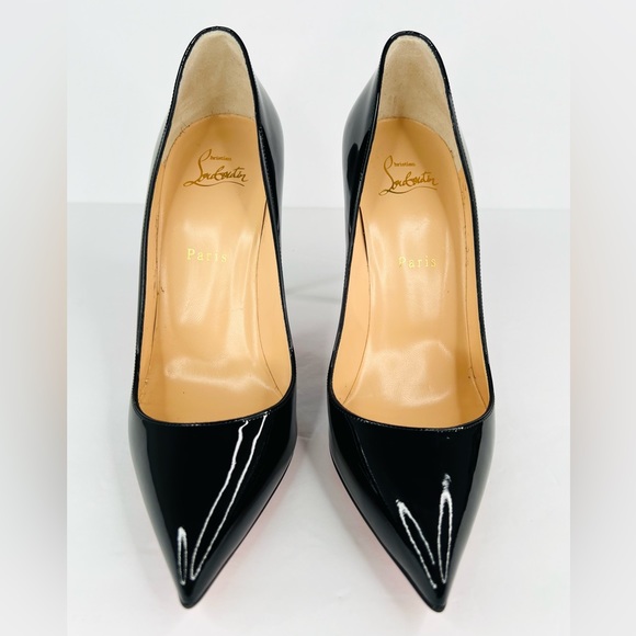 CHRISTIAN LOUBOUTIN Pigalle Follies 100mm Black Patent Leather Pumps EU 39.5 - Picture 11 of 12